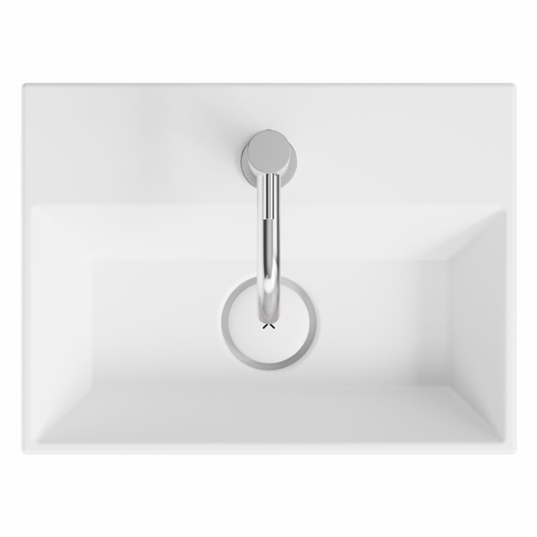 Crosswater Beck Matt White 400mm Cloakroom Basin Sanctuary Bathrooms